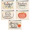 Teacher Appreciation Pouches with Zipper for Pencils, Stationery, Toiletries, 5 Festive Designs, Makeup Bags, Travel Cosmetic Pouch for Women (9x6 Inches, 5-Pack)